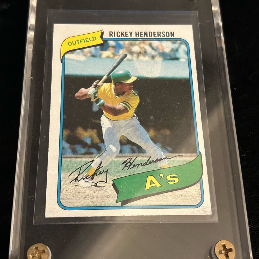 Rickey Henderson 1980 Topps Rookie Card Oakland A’s